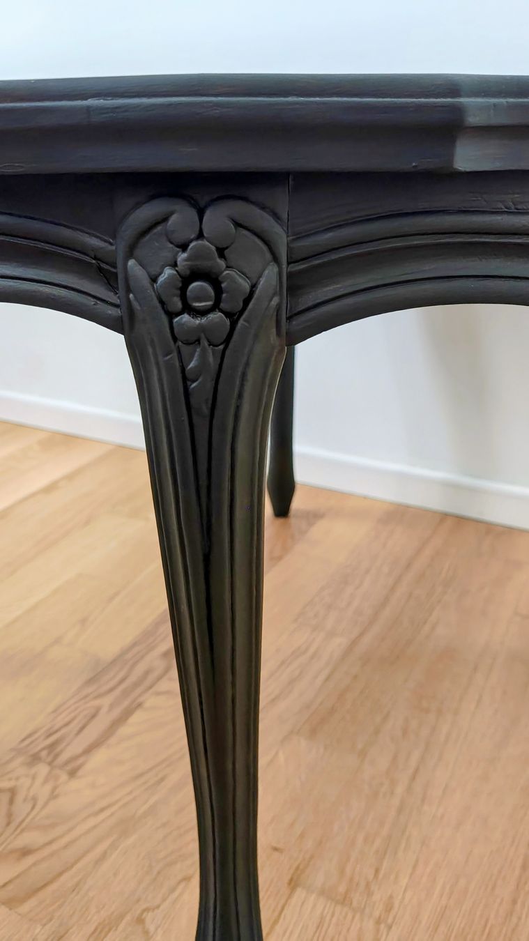 Tavoli: Table basse style Louis XV sculpté noir – Usato da Fribourg venduto da cov_5s7x 4