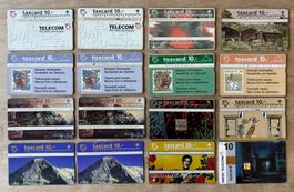 Taxcards, Konvolut von 16 Karten