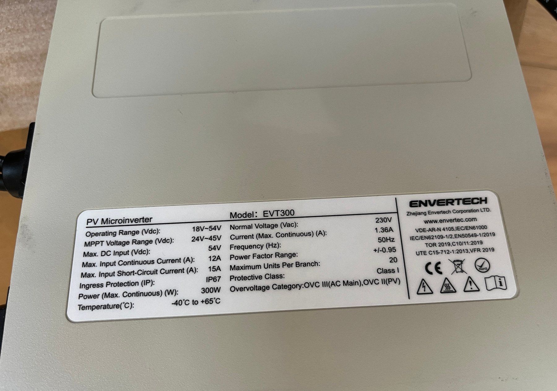 Inverter: Envertech EVT300 Microinverter - Balkonsolarkarftwerk – Nuovo e nell'imballaggio originale da Dietlikon venduto da kobold_nik 2