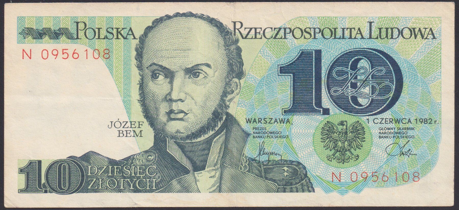 Banconote: Polen 10 Zlotych 1982 – Usato da Brugg AG venduto da banknoten_muesli