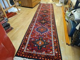 Orientteppich Läufer rot mehrfarbig