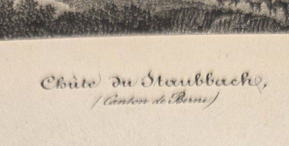 Lithografie Chûte du Staubbach Canton de Berne Hasler Baste (Gebraucht ...