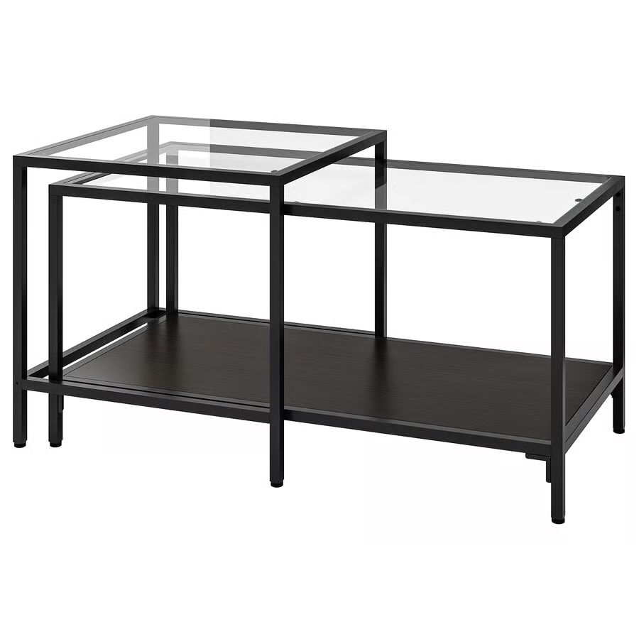 Ikea Tavoli: IKEA White Metal and Glass coffee table – Usato da Adliswil venduto da nat_7q7l 1
