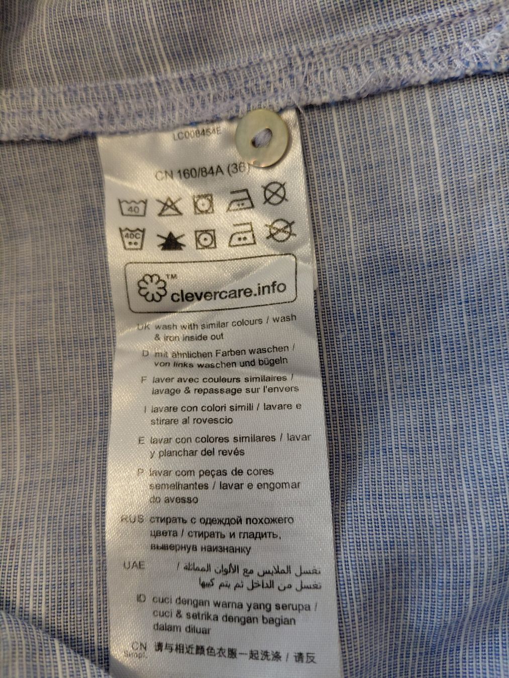 Esprit Camicette: hellblaue Esprit Bluse gerade geschnitten Gr M/L + Schleife – Nuovo (secondo la descrizione) da Uster venduto da mar_276v 4