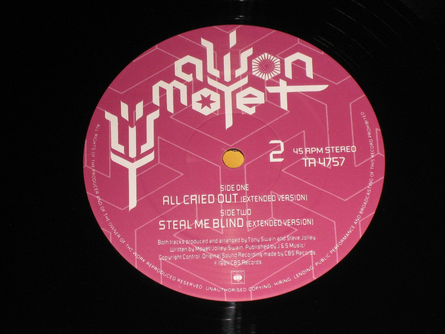 Vinyles: MAXI - ALISON MOYET - ALL CRIED OUT – D'occasion à Steckborn par Quo7 2