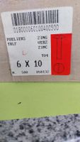 Zylinderkopfschrauben M6x10mm, verzinkt, 500 Stk.
