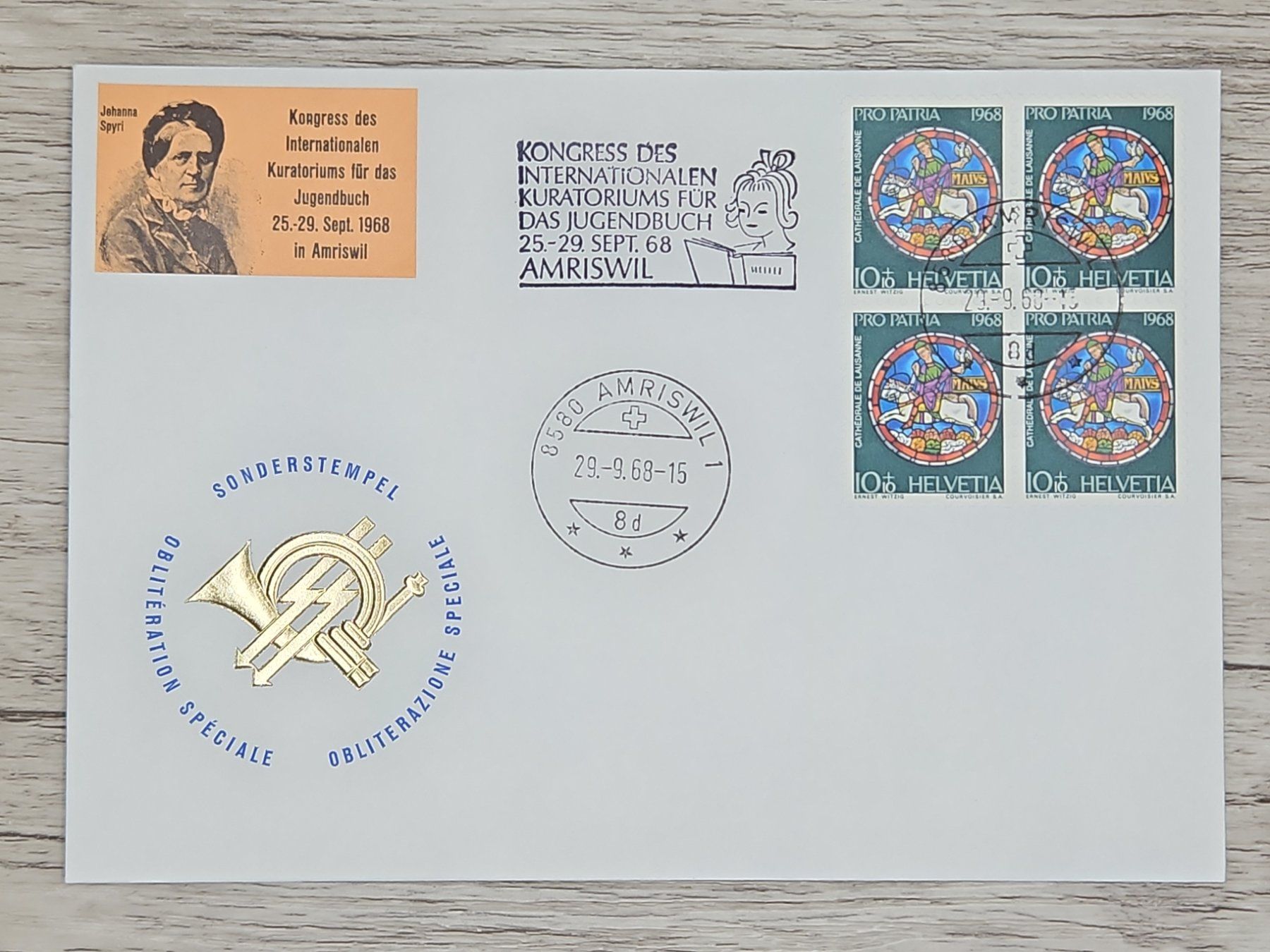 Alle Briefmarken: CL17 Enveloppe + Timbre Suisse 1968 – Gebraucht aus Cousset von Patrick_Collections