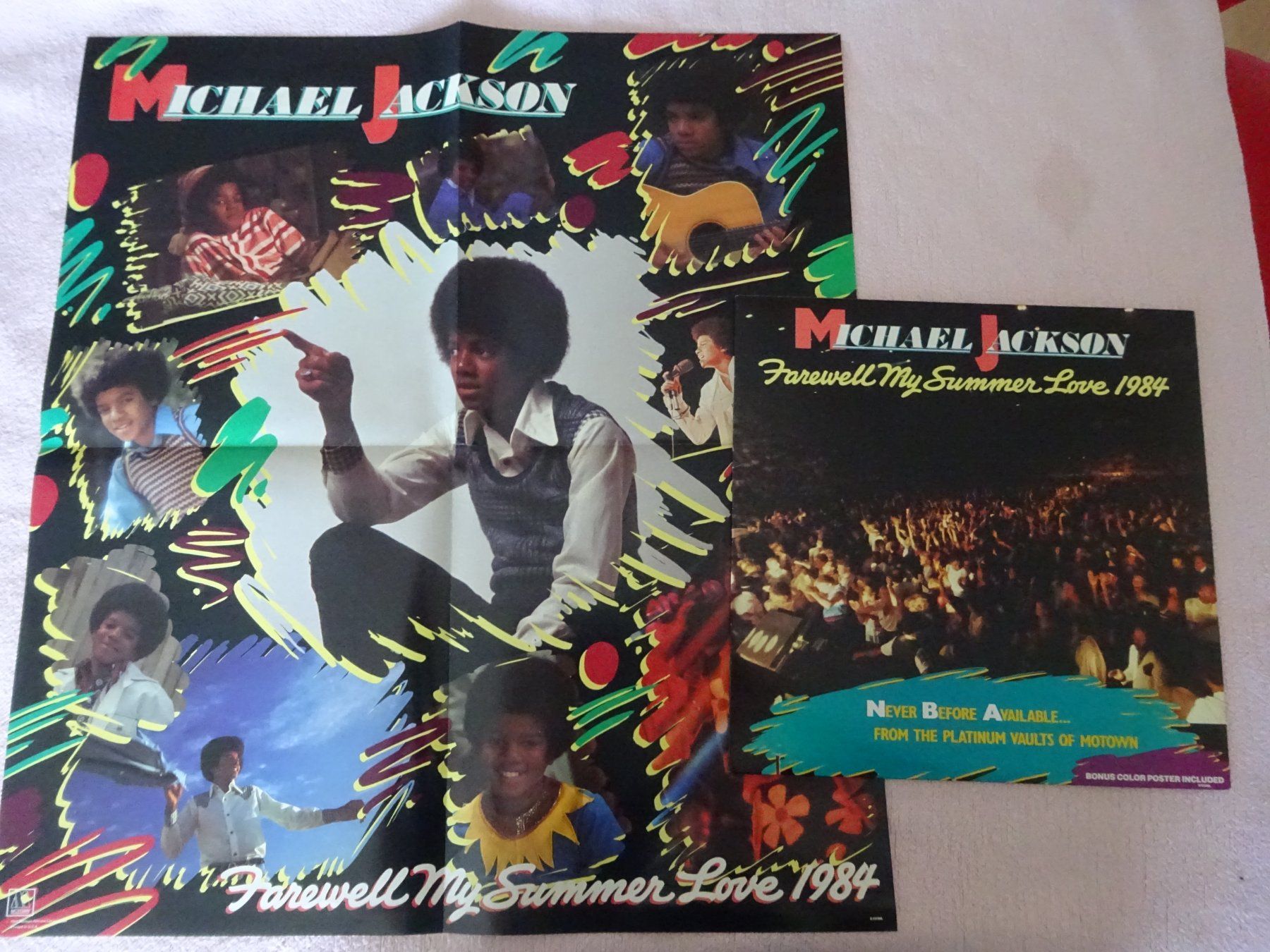 Dischi in vinile: MICHAEL JACKSON ** NEUWERTIG ** INKL. FARB POSTER – Usato da Luzern venduto da xrayspex99