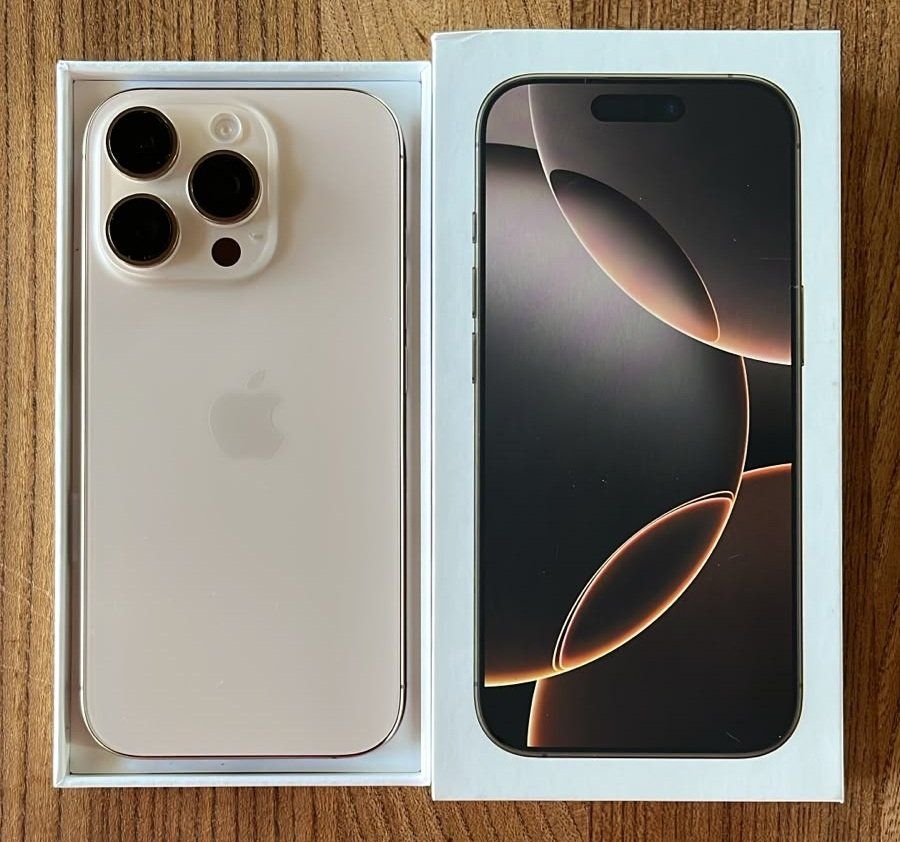 Apple Telefoni cellulari / Smartphones: iPhone 16 Pro 128 Go Titane Sable (boîte & câble) Comme neuf – Usato da Mies venduto da Naomita 1