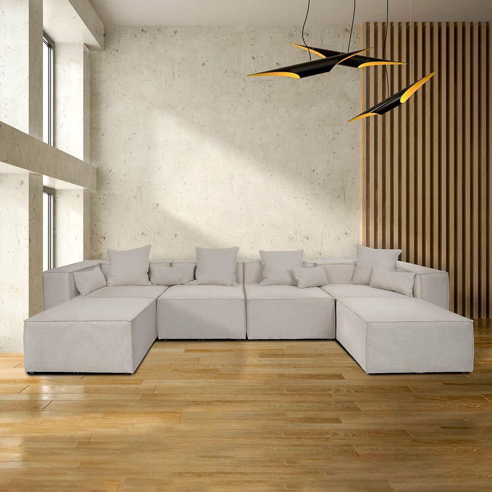 Divani: 20411 - Modulares Sofa VANES XXL - hellgrau Couch – Nuovo e nell'imballaggio originale da Wallenwil venduto da toesstal-vertrieb