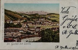 St. Gallen mit Säntis, 1899