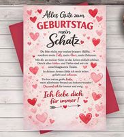 GLÜCKWUNSCHKARTE ZUM GEBURTSTAG, LIEBESBOTSCHAFT NEU