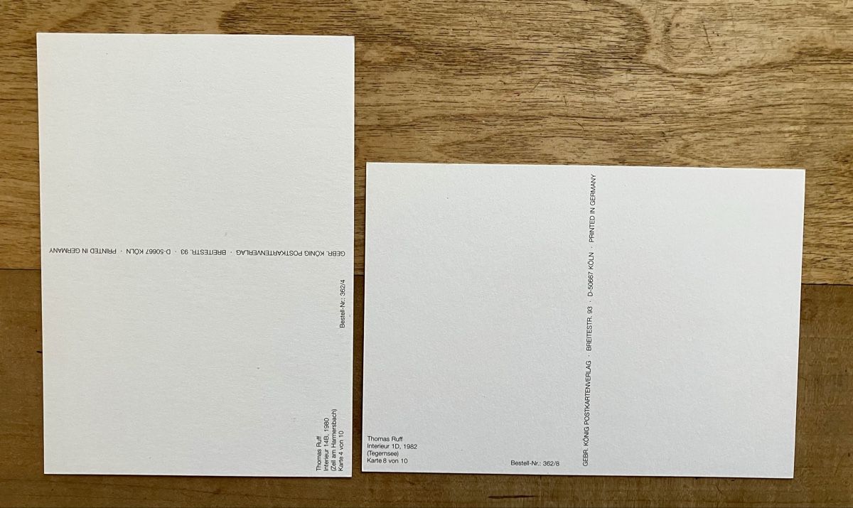 Cartes postales: 2x AK Thomas Ruff – Neuf (Voir description) à Buchs AG par Allerleis 1