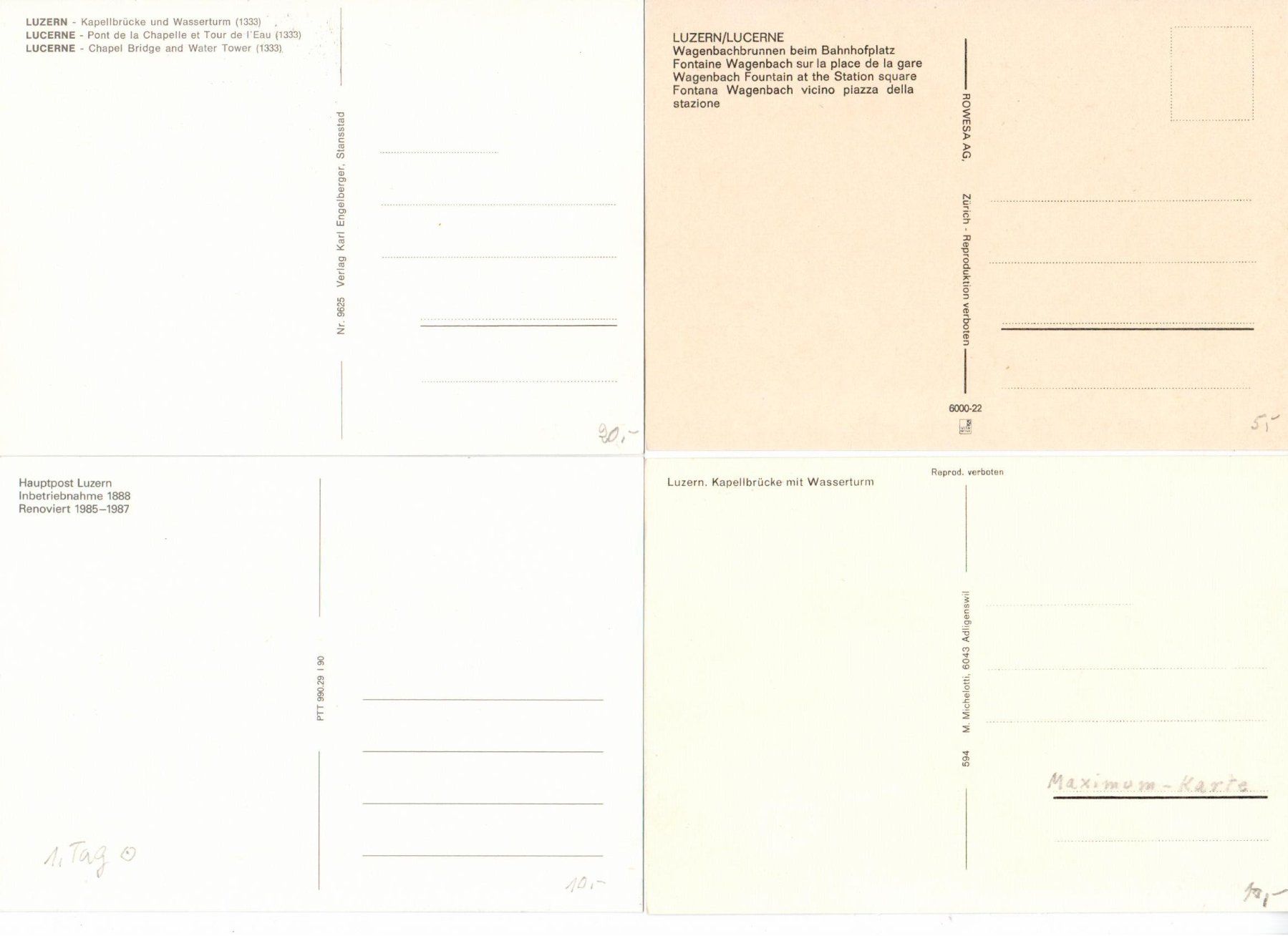 Cartoline postali: Luzern – Usato da Wolhusen venduto da Curver9 1
