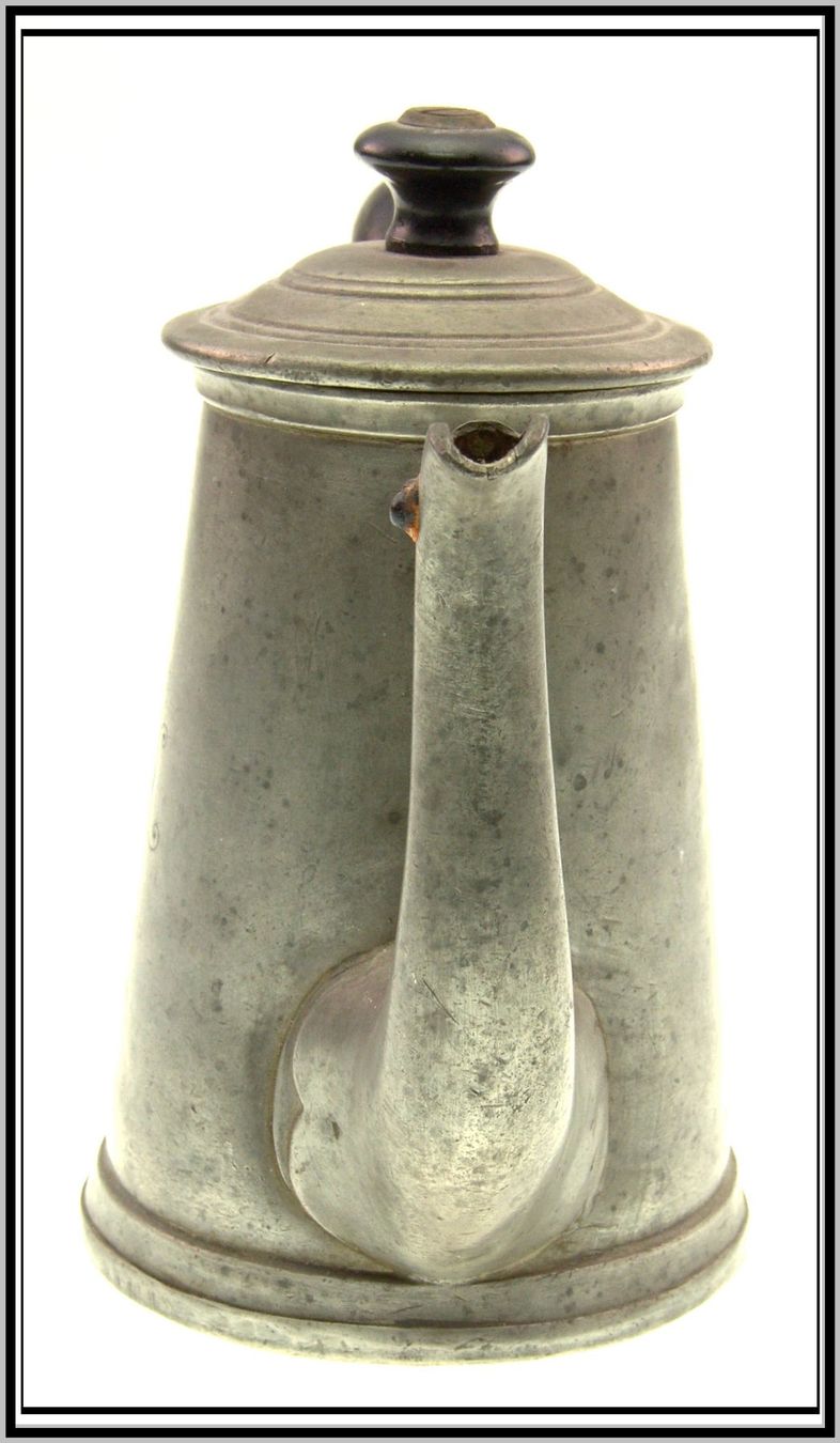 Caraffe: Zinn-Kaffeekrug  Holz- oder Horngriff – Usato da Langenthal venduto da hamster-raeumung 3