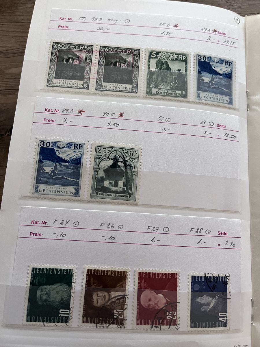 Tutti i francobolli: Briefmarken Auswahlheft Liechtenstein – Usato da Römerswil LU venduto da manuscha_ 4