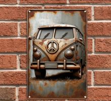 Metallschild VW Bus Vintage / 30cm × 20cm / Bild