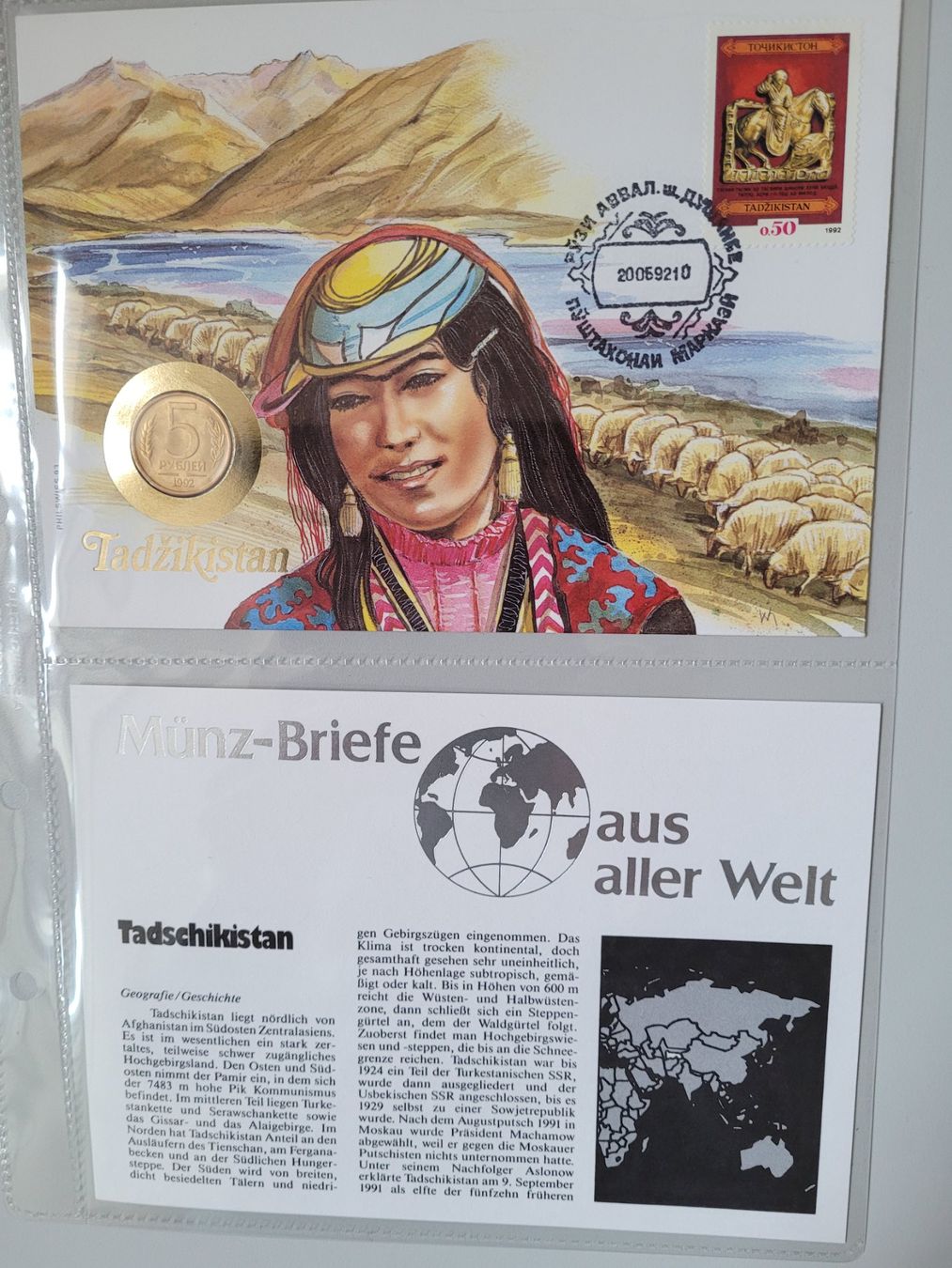Tutti le monete: Münzbrief Tadschikistan – Nuovo e nell'imballaggio originale da Bertschikon Gossau venduto da KEO2