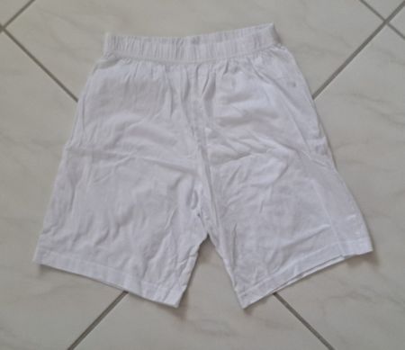 Kurze Hose weiss Baumwolle Grösse 146 / 152