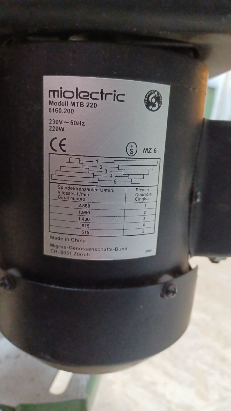 Trapani: Ständerbohrmaschine Miolectric MTB 220 – Usato da Wald ZH venduto da BBSpeedy 4