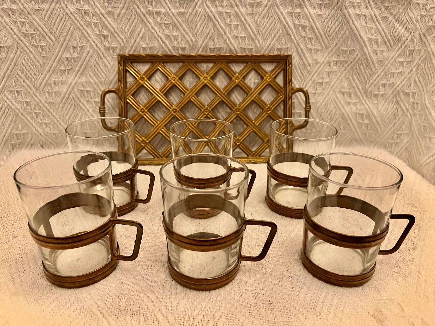 Services de table: Vintage Teeservice Messing 7 Teile – D'occasion à Frenkendorf par Only1