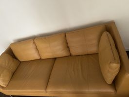 Echtleder Sofa braun, 3-Sitzer, Marke STOCKHOLM