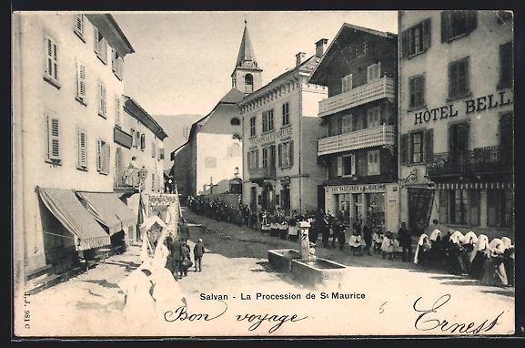 Cartes postales: Salvan, la Procession de St. Maurice, Ho – D'occasion à Berlin par bartko-reher