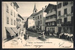 Salvan, la Procession de St. Maurice, Ho