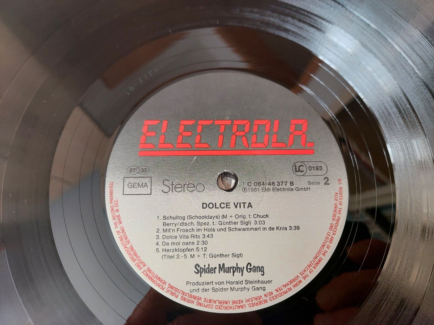 Vinyles: LP - SPIDER MURPHY GANG - DOLCE VITA – D'occasion à Steckborn par Quo7 2