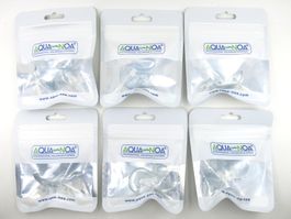 6 mal AQUA-NOA Saugnapf transparent Clip für 4/6mm 2er Pack