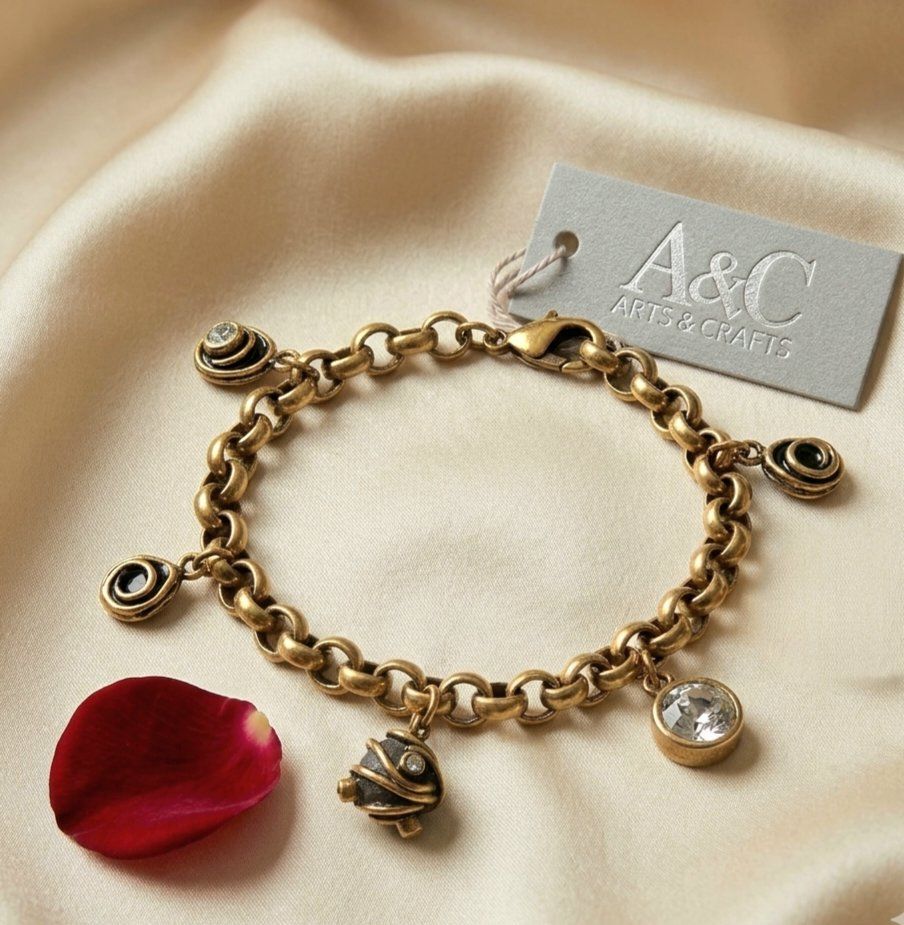 Bracciali & Braccialetti: Bronze Ethno-Look Armkette mit Charms - Neu – Nuovo e nell'imballaggio originale da Uetikon am See venduto da Springdream