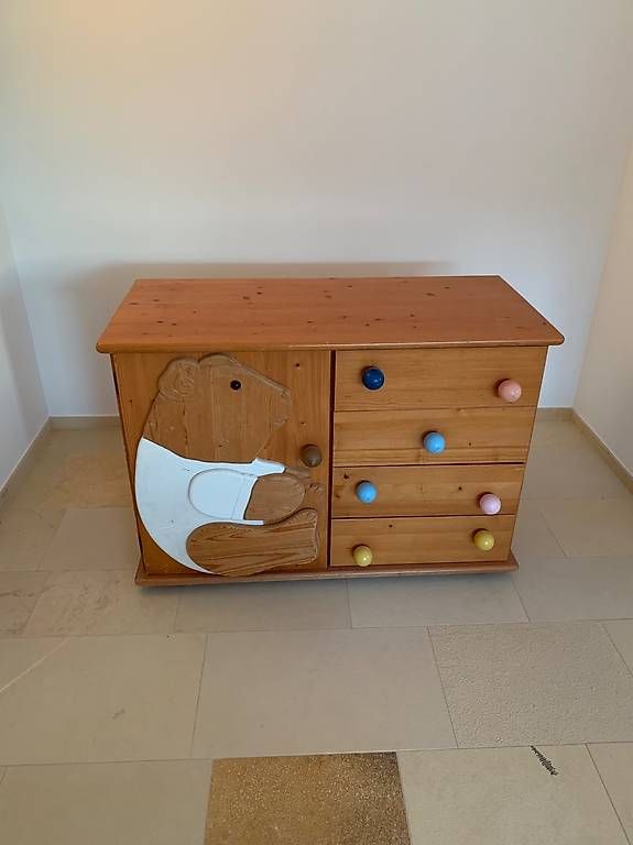 Cassettiere: Holz-Kindermöbel/Kommode mit Bärenmotiv – Usato da Greifensee venduto da GMS_CH 2