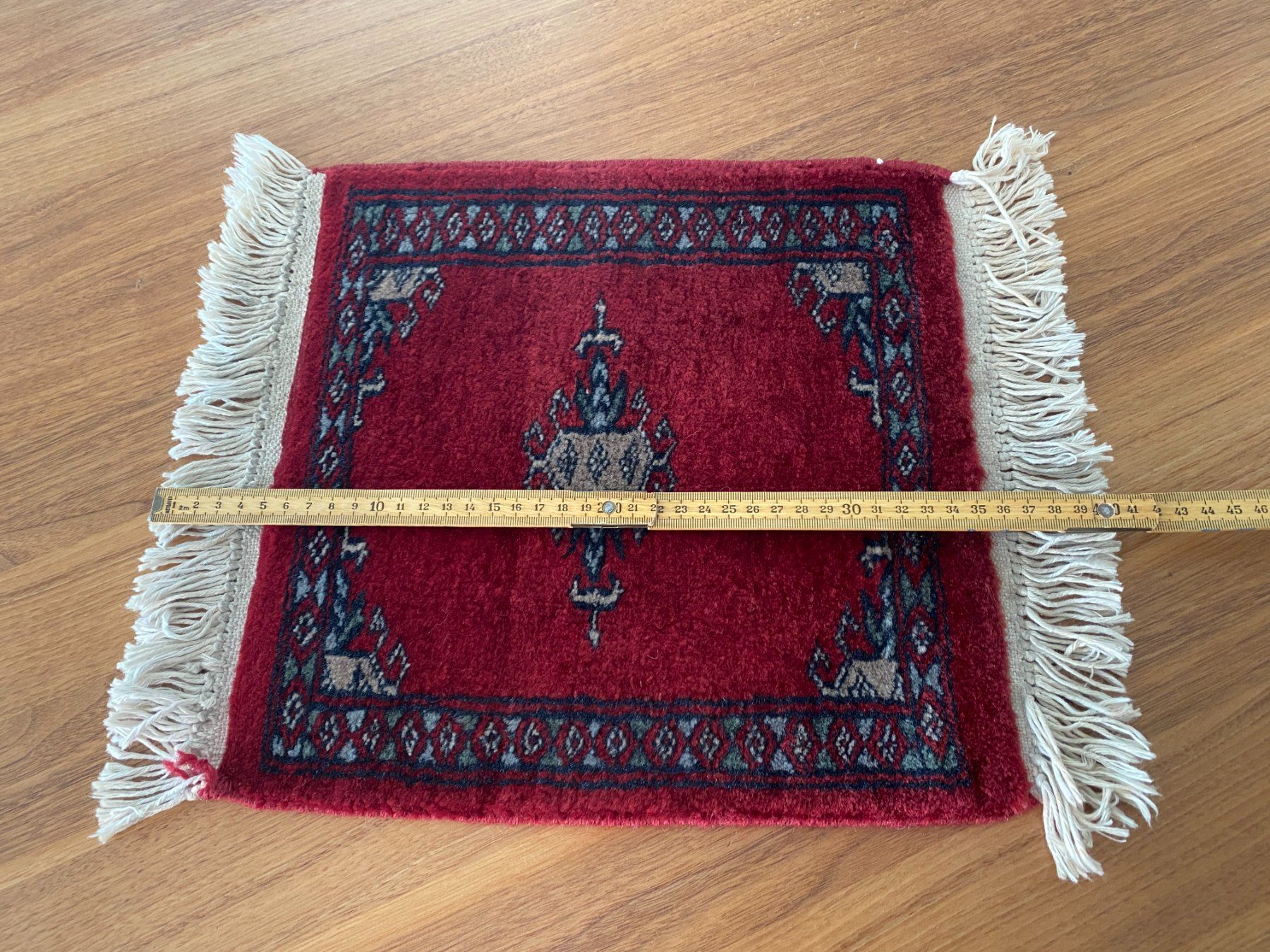 Tappeti: Roter Vintage Teppich mit Fransen – Usato da Gerolfingen venduto da Regenbogen88 4