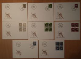 Pro Juventute  1969   FDC's einer und 4-er Blocks Ausgabetag