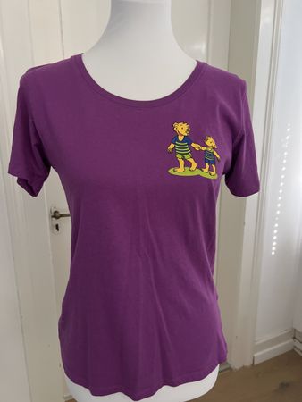 Wie neu: Violettes T-Shirt mit Motiv, Grösse M