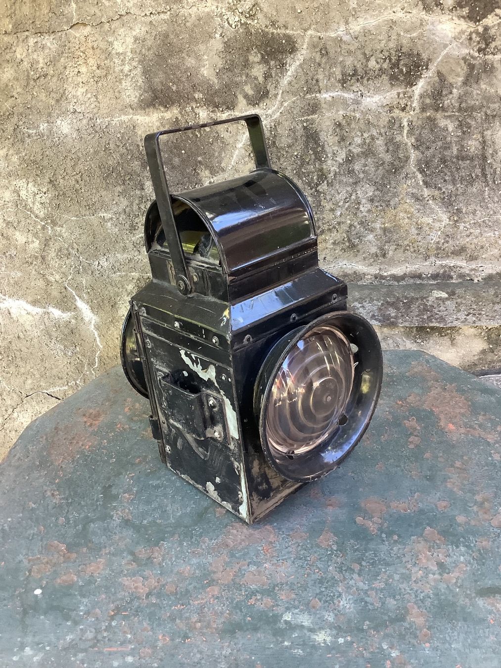 SBB/CFF/FFS Lampade: Alte Eisenbahnlaterne schwarz Metall – Usato da Flaach venduto da Monisoldshop 3