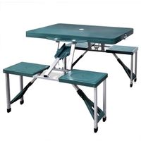 Campingtisch mit 4 Hockern Klappbar Aluminium Extra Leicht