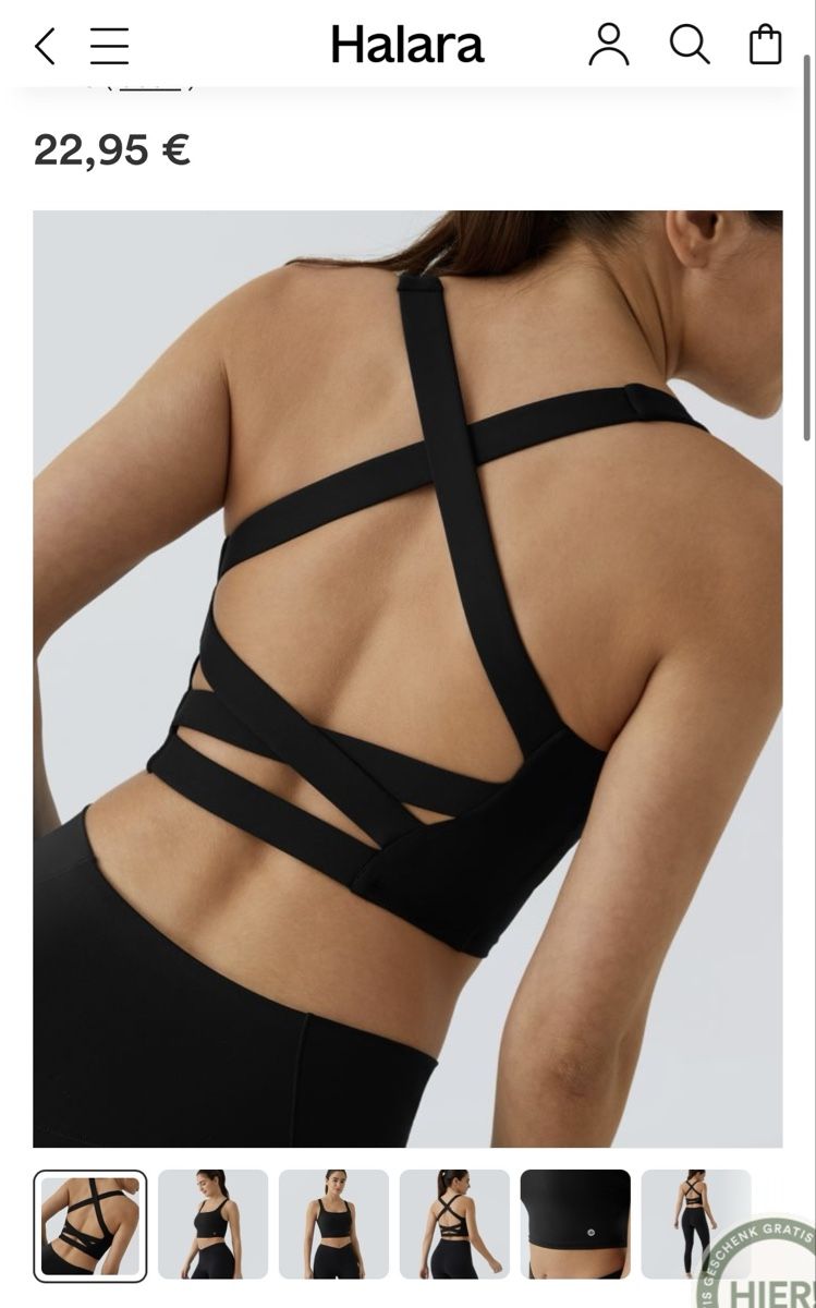 Halara Top: NEU Sportoberteil M - schwarz – Nuovo e nell'imballaggio originale da Oberengstringen venduto da RebiSteen 3