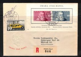 1948 Brief nach Zürich mit IMABA Block