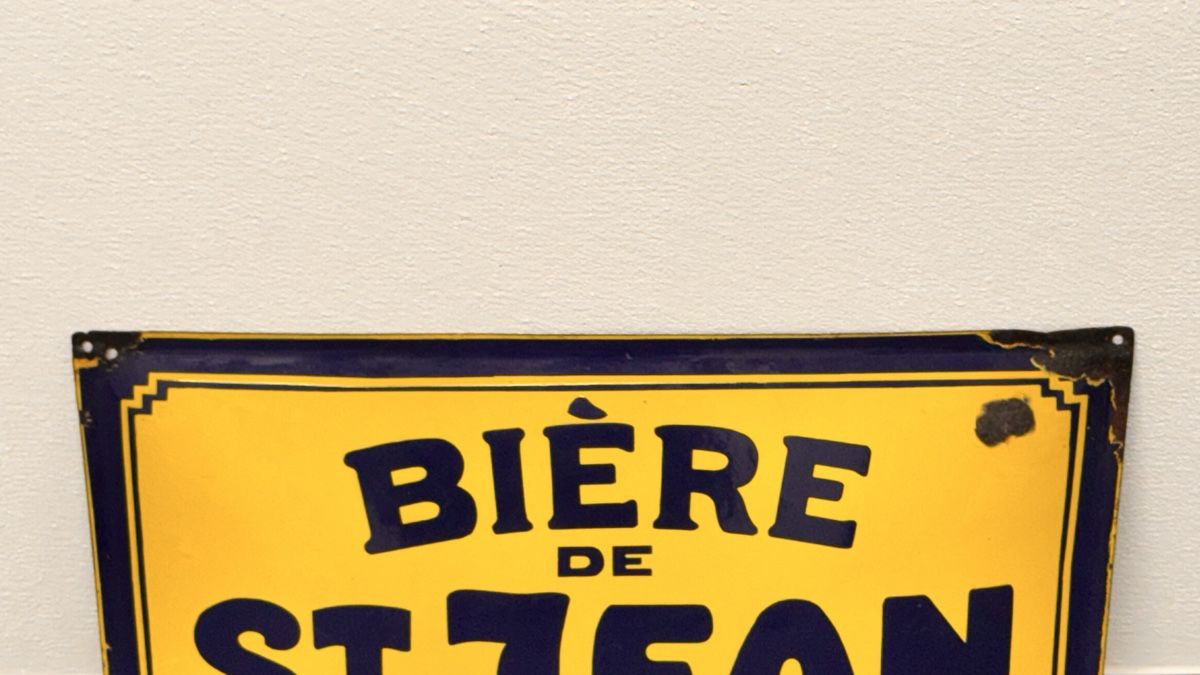 Schilder: Biere de St Jean Emailschild – Gebraucht aus Bubikon von omitha1 1