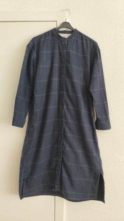 Uniqlo Comfy Flannel Shirt Dress with Check pattern, Size S