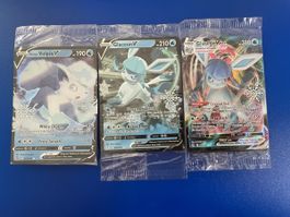 Pokemon Glaceon V Glaceon Vmax Vulpix V Snowflake Stamp EN