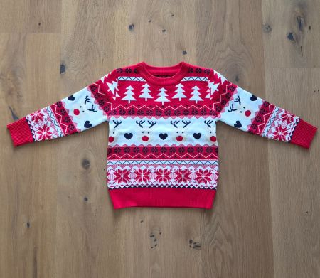 Weihnachtspullover für 3-4J, ca. EU Gr. 104
