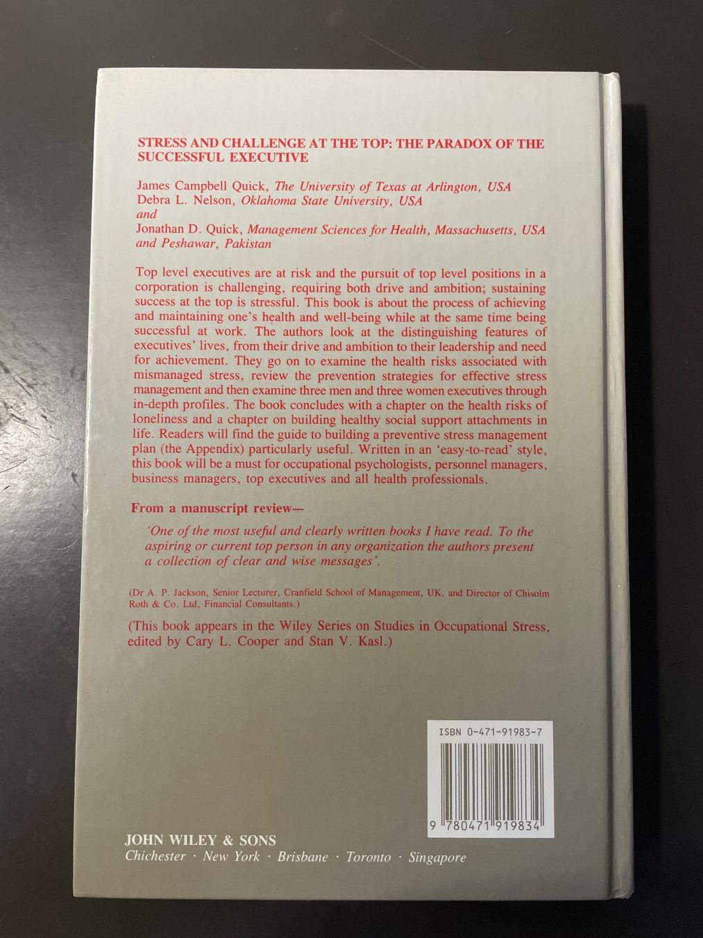 Libri: Stress and Challenge at the Top – Nuovo (secondo la descrizione) da Genève venduto da Haciend4 1