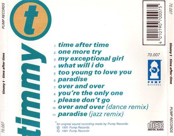 CD: CD Timmy T - Time After Time - Album Pop – Usato da Bionnens venduto da Meg011 1