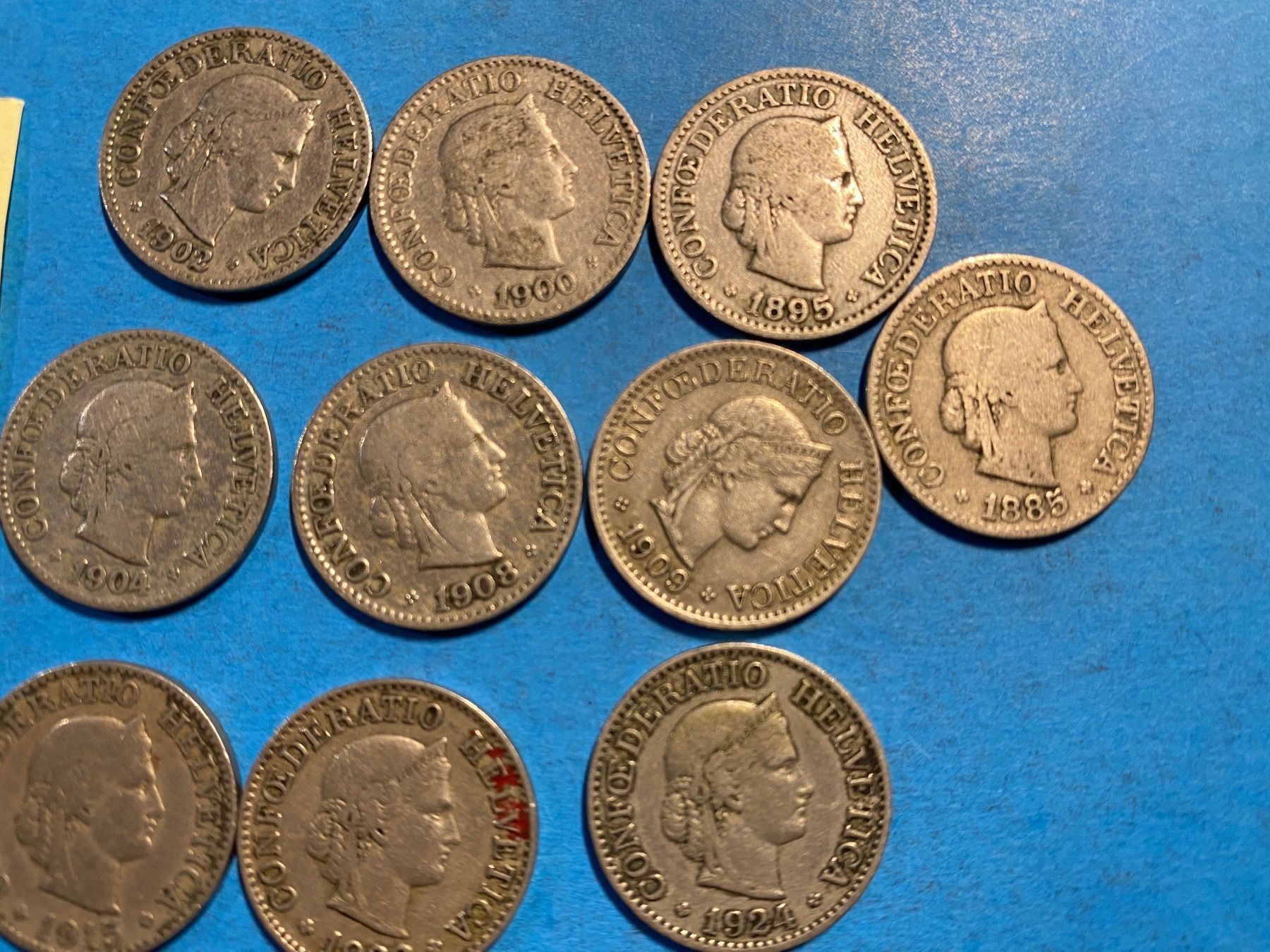 Tutti le monete: 10 X 10  CENTIMES 1885 à 1924 – Usato da genève venduto da GEnumist 2
