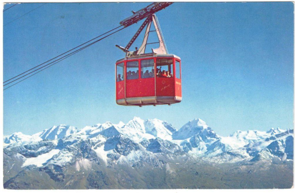 Cartoline postali: St. Moritz - Luftseilbahn Corviglia--Piz Nair – Usato da Binningen venduto da Mountainrider