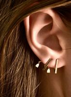 Ouverture Ohrringe Birnen-Diamant 0.07 Karat , 14 k Gold