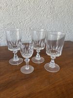 4 Kristallgläser geschliffen verschiedene Grössen