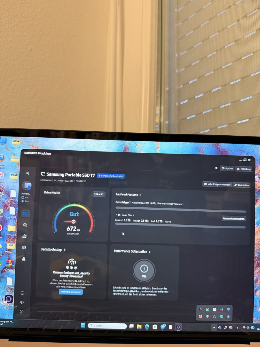 Samsung Disques durs: Samsung SSD T7 2TB – D'occasion à Einigen par iva_86t8 4